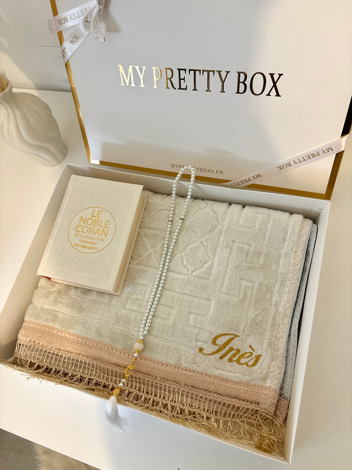 Coffret tapis de prière Quran