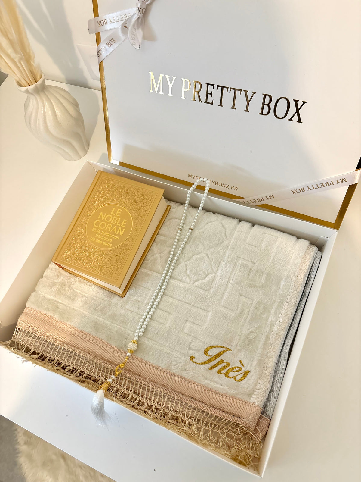 Coffret tapis de prière Quran