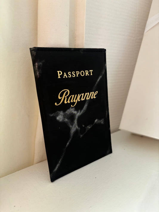 Passeport personnalisé noir