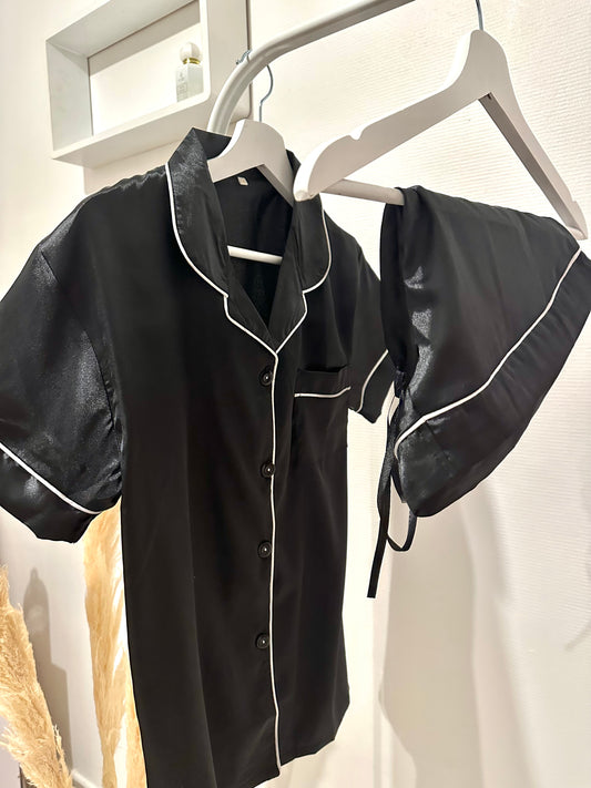 Pyjama noir shorty