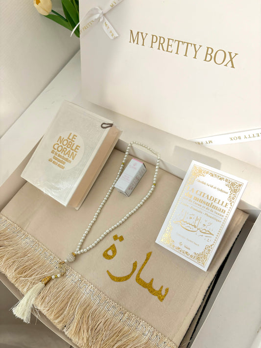 Coffret tapis turc blanc