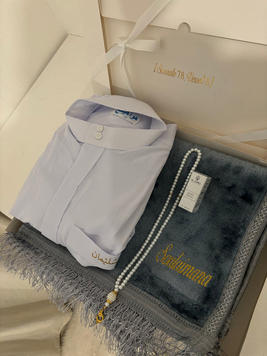 Coffret Qamis tapis bleu